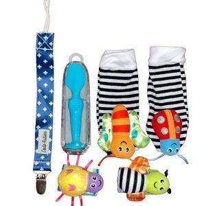 NWOT Baby accessories bundle including pacifier holder, Dr. Talbots butt spatula